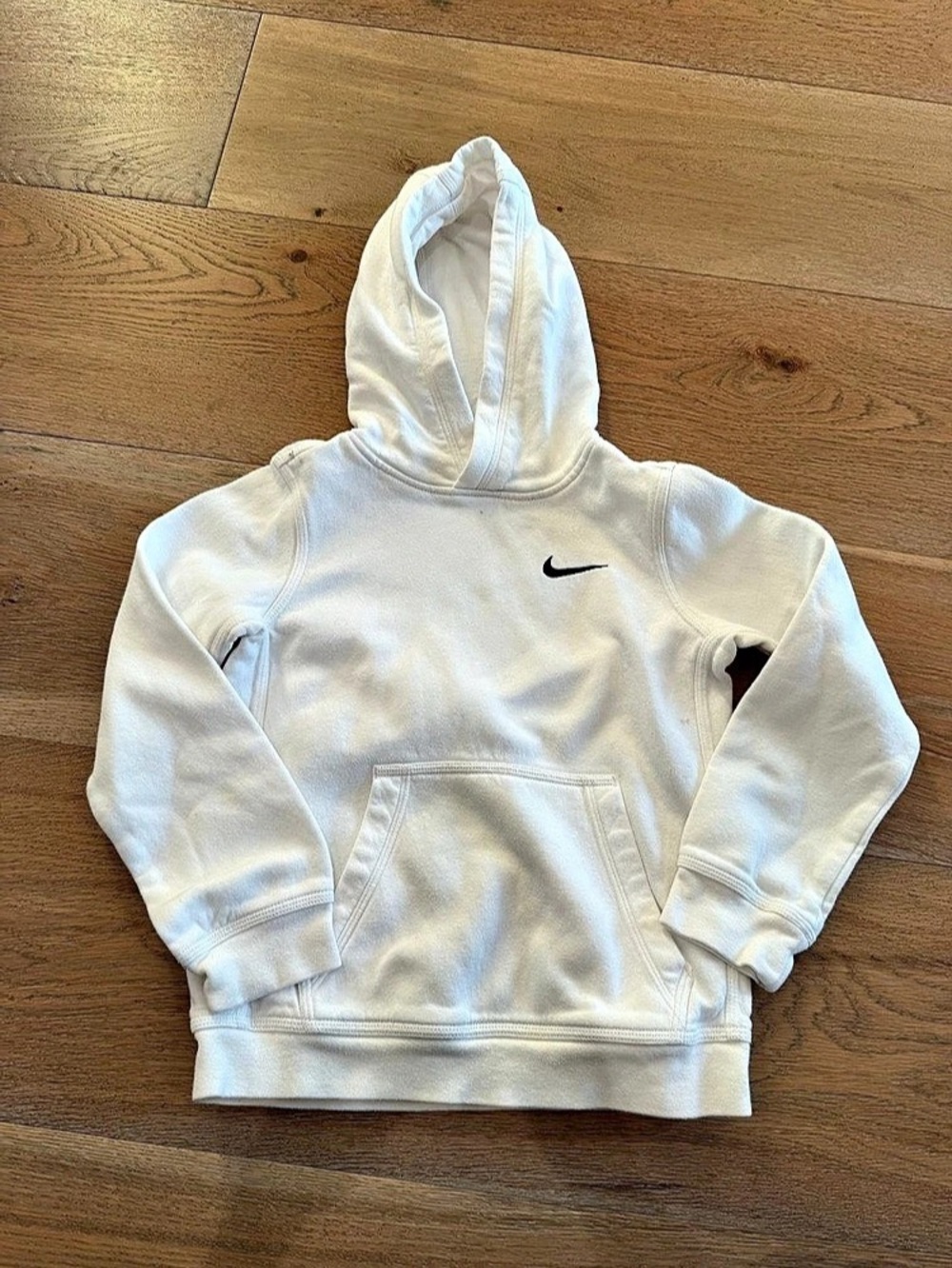 Nike Kids Hooded Sweatshirt in White Size Small